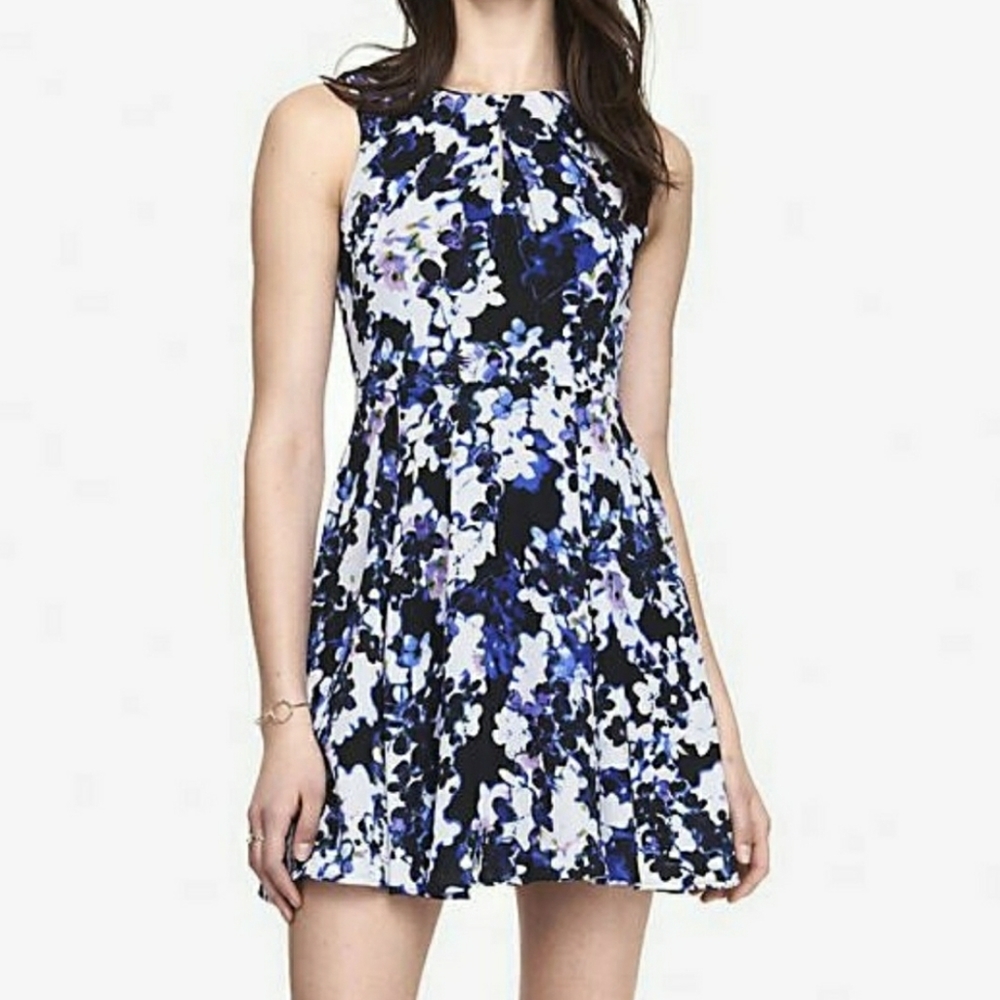 Express floral skater dress 12